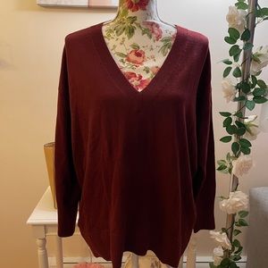 Loft Burgundy Sweater Sz M